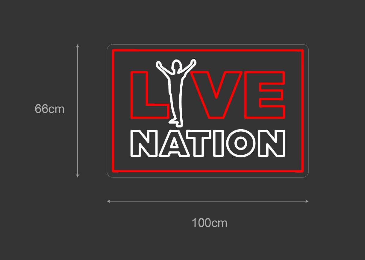IP67 Outdoor Neon Sign - Live Nation