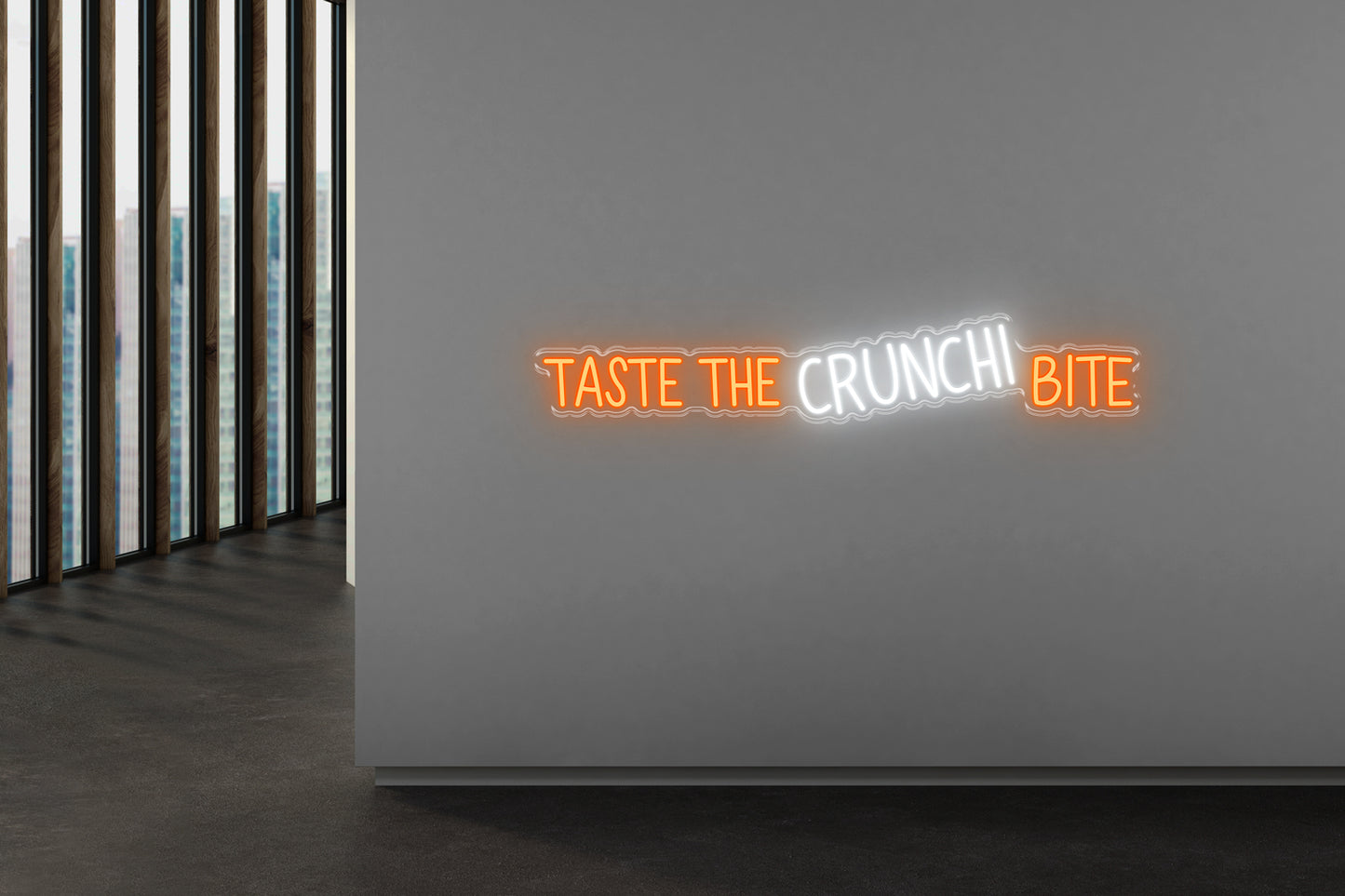 IP67 Outdoor Neon Sign - taste the crunchi bite