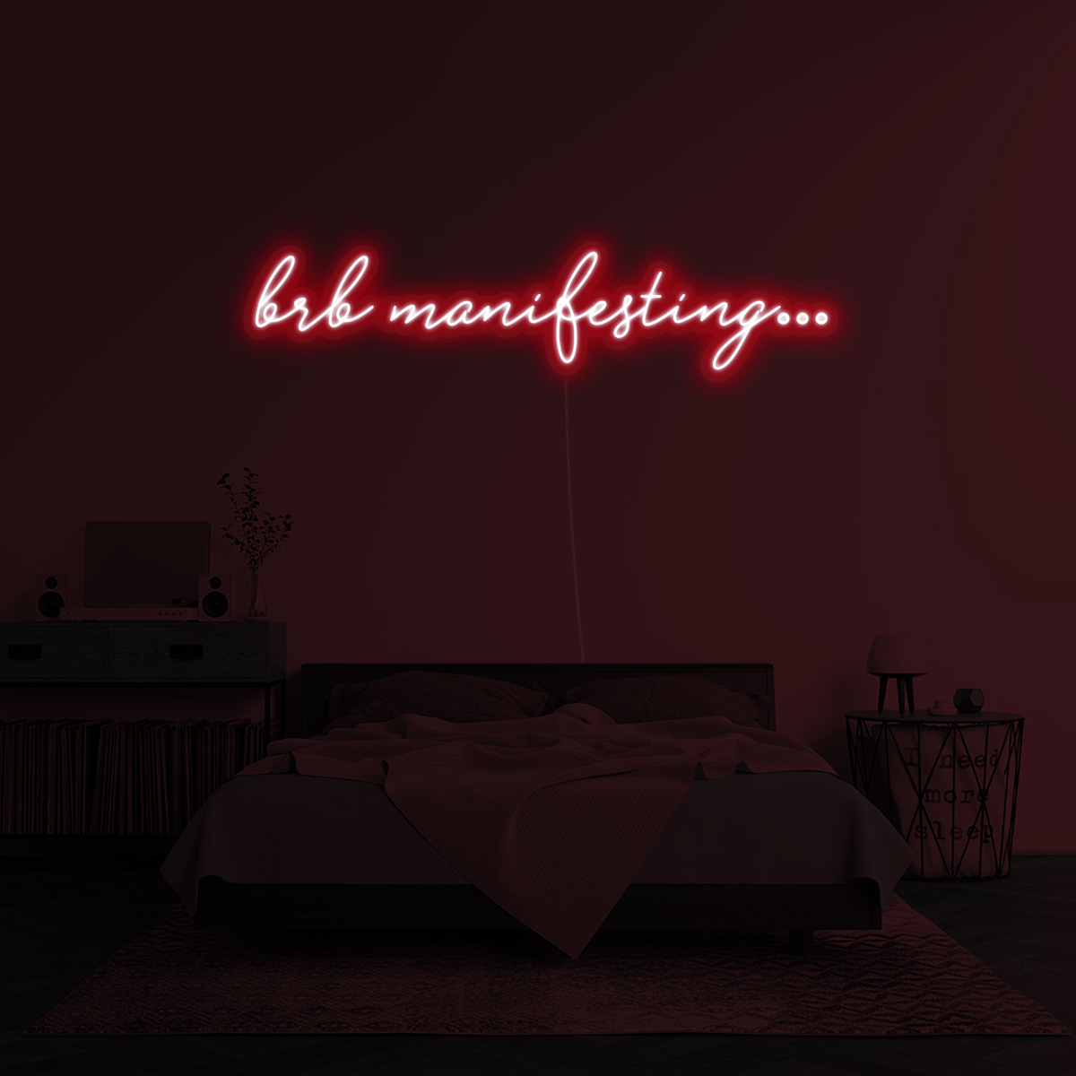 'Brb Manifesting' LED Neon Sign