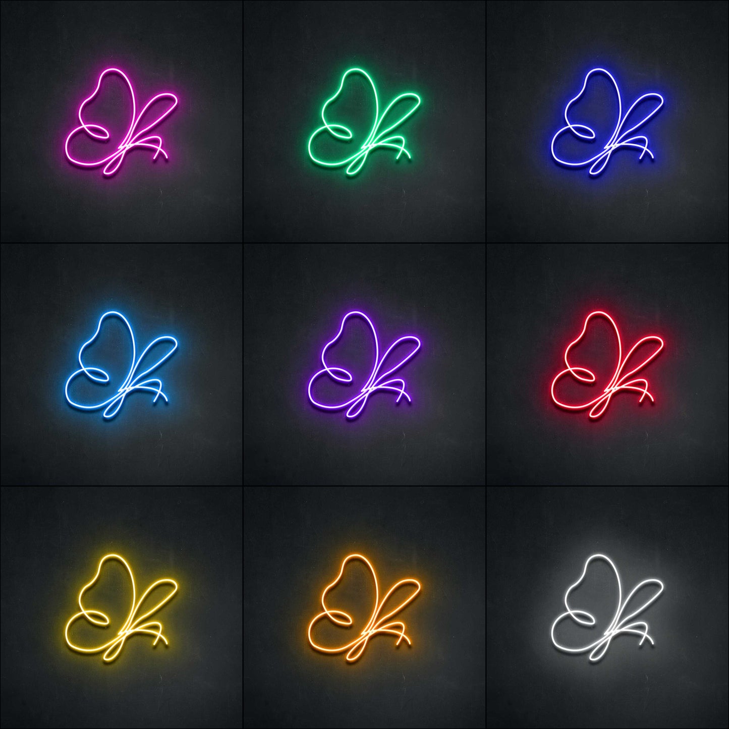 Abstract Butterfly' Neon Sign