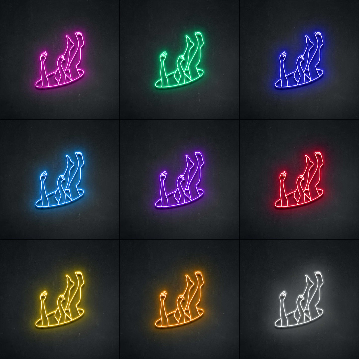 Falling' Neon Sign