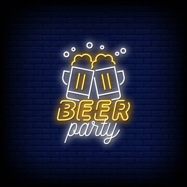 Beer Party Neon Sign