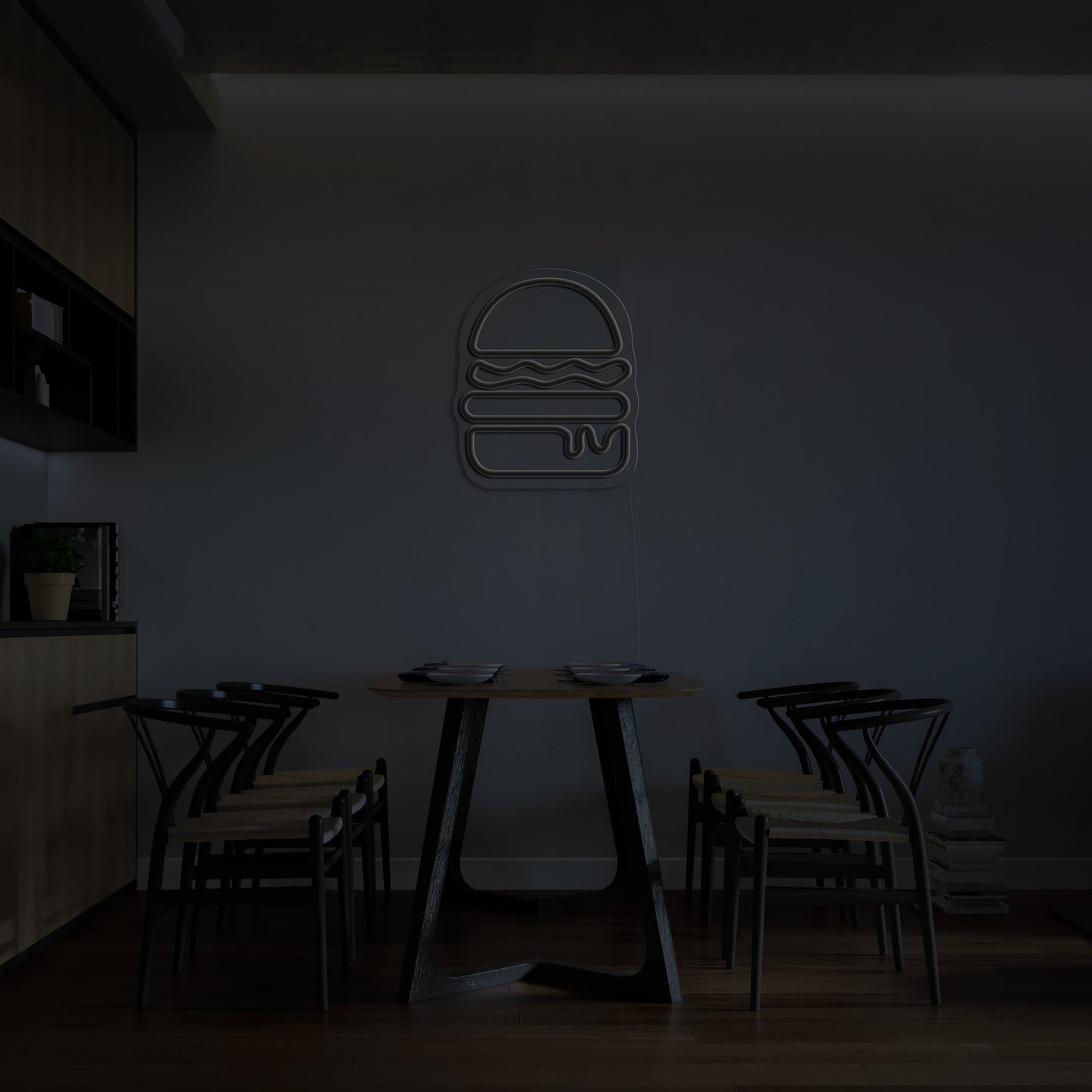 Burger' Neon Sign