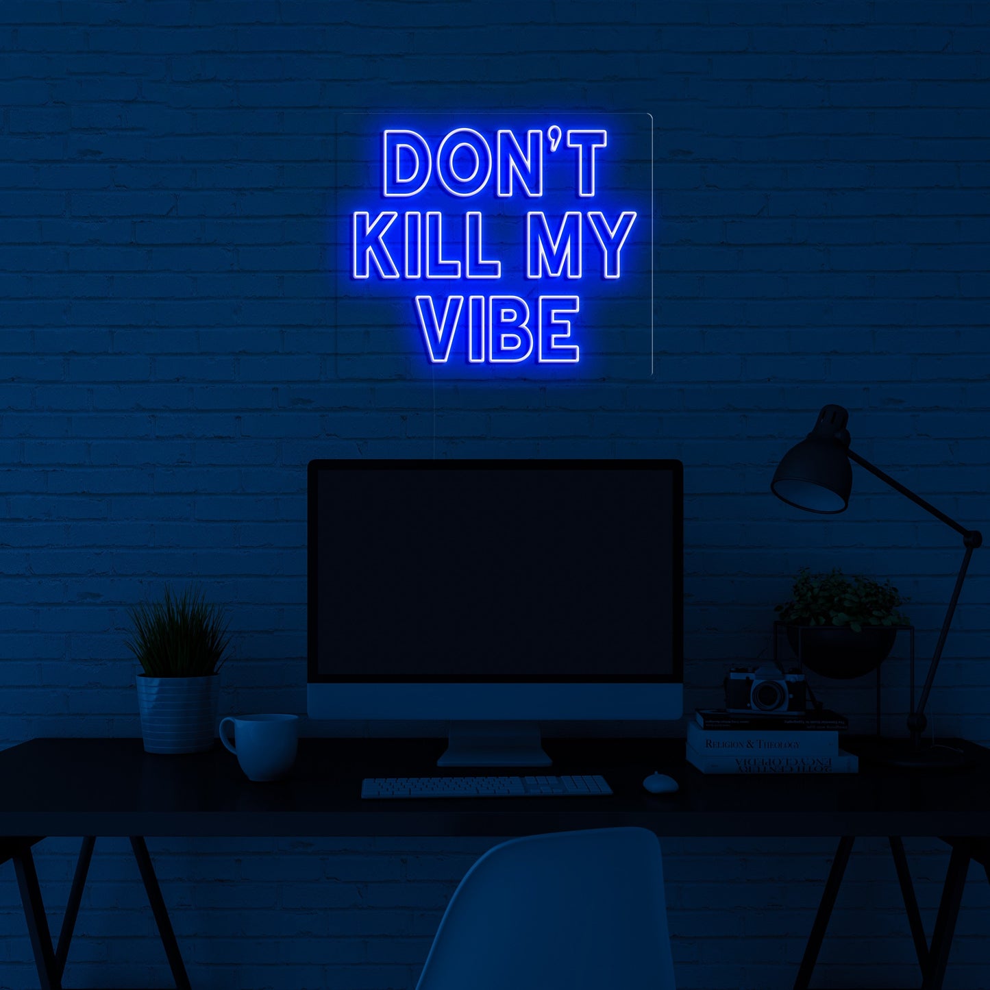 "Don't kill my vibe" LED Neon Lamp