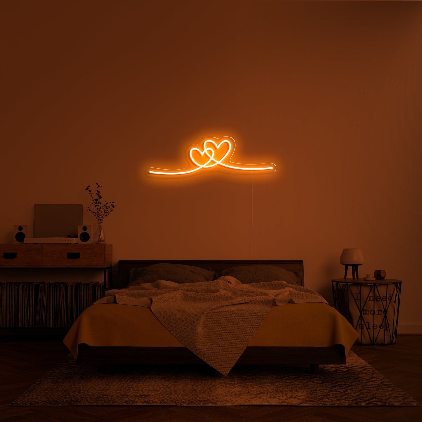 Double Heart' LED Neon Verlichting