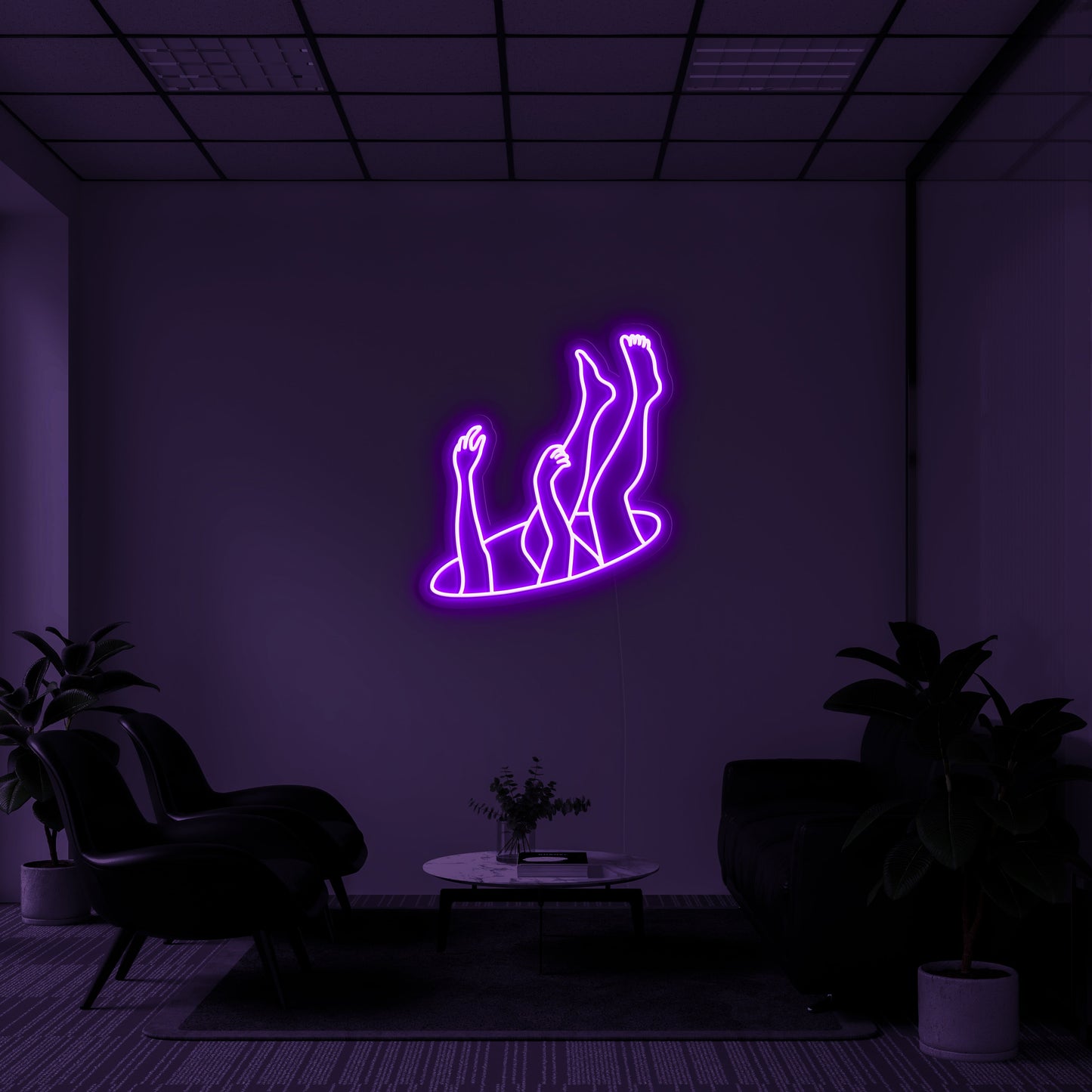 Falling' Neon Sign