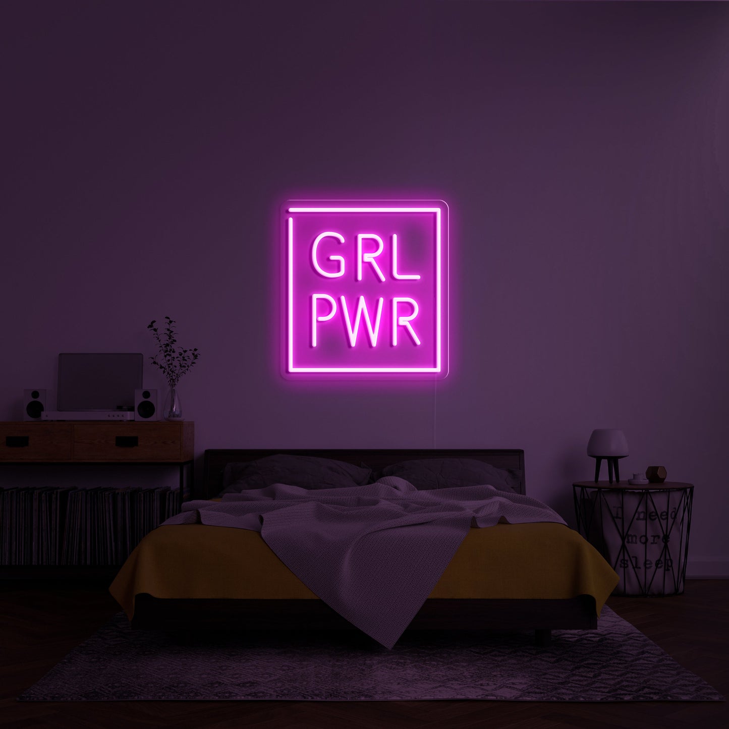 'Grl pwr' Neonzeichen