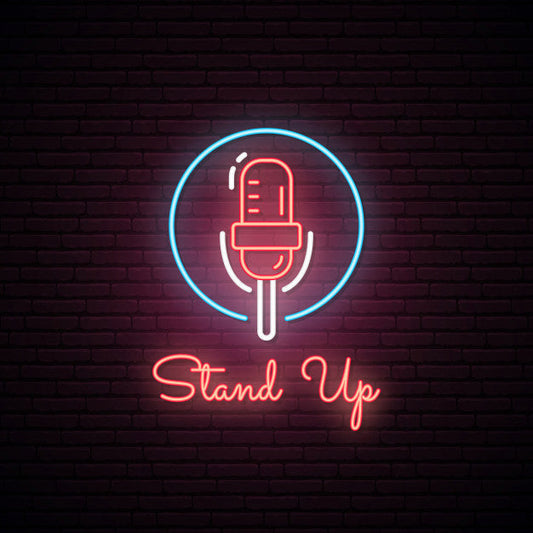 Glowing Stand Up Neon Sign