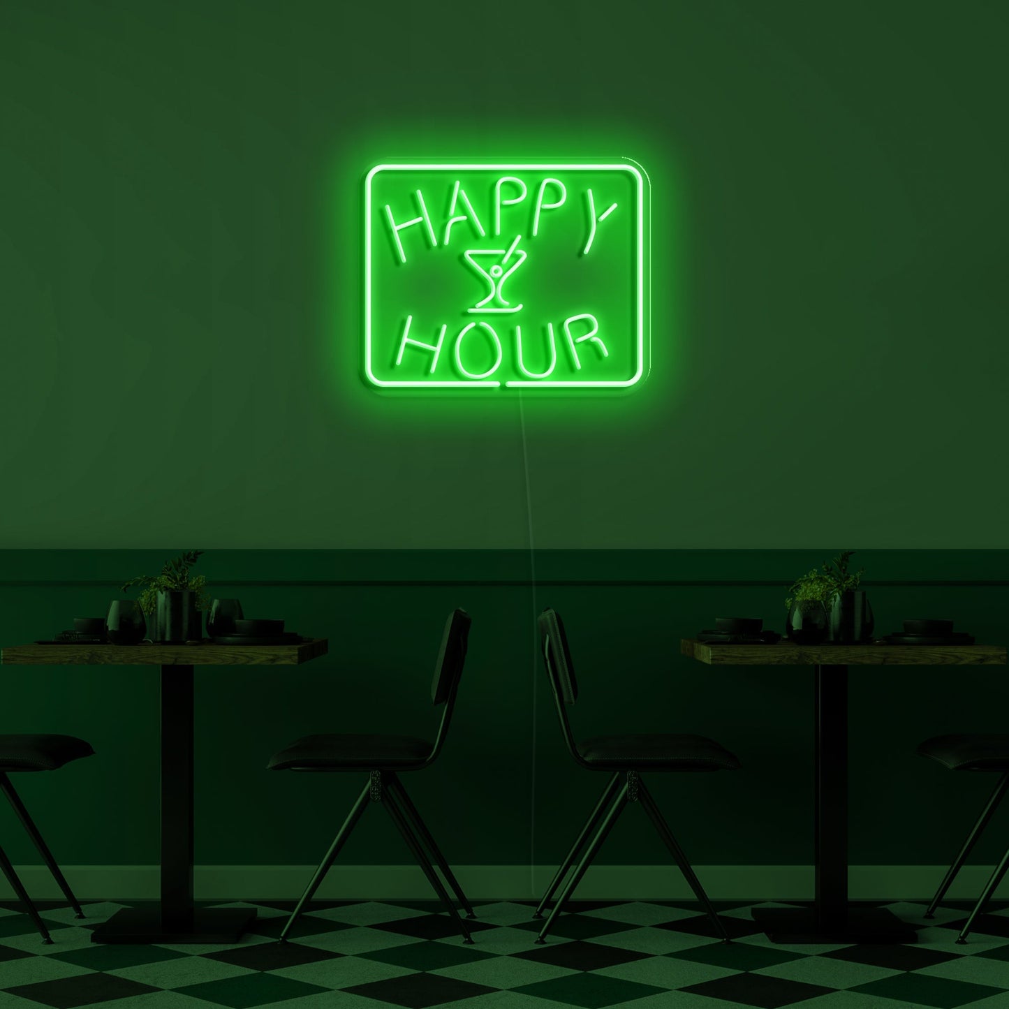 Happy Hour' Neon Sign