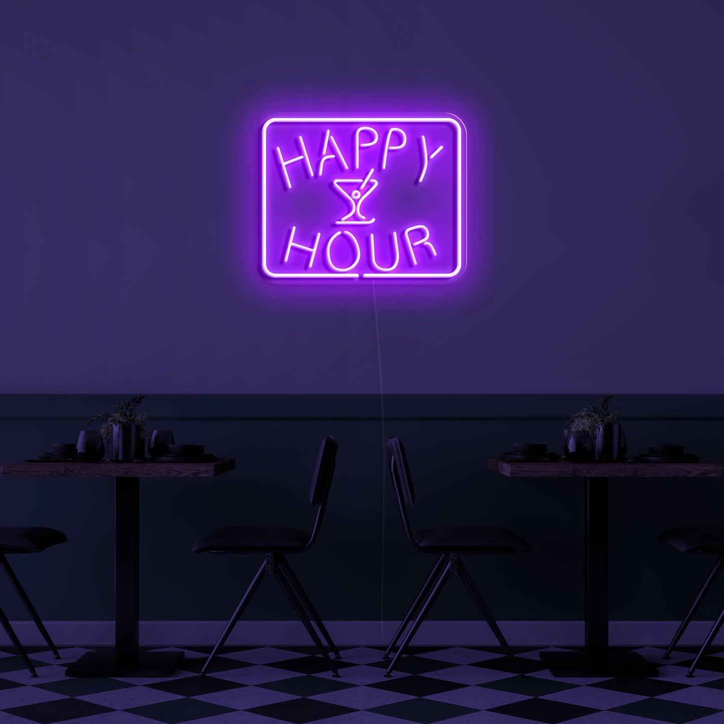 Happy Hour' Neon Sign