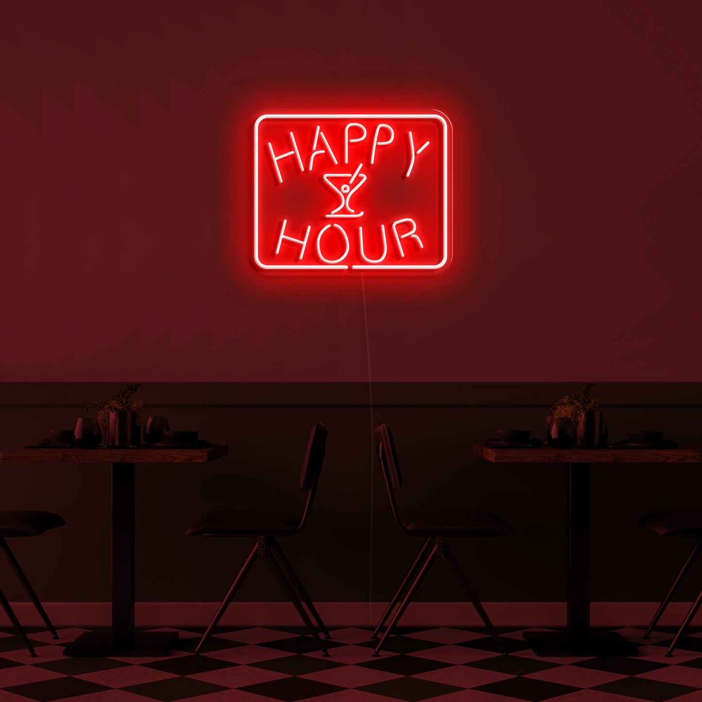 Happy Hour' Neon Sign