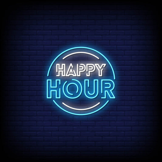 Happy Hour Neon Sign