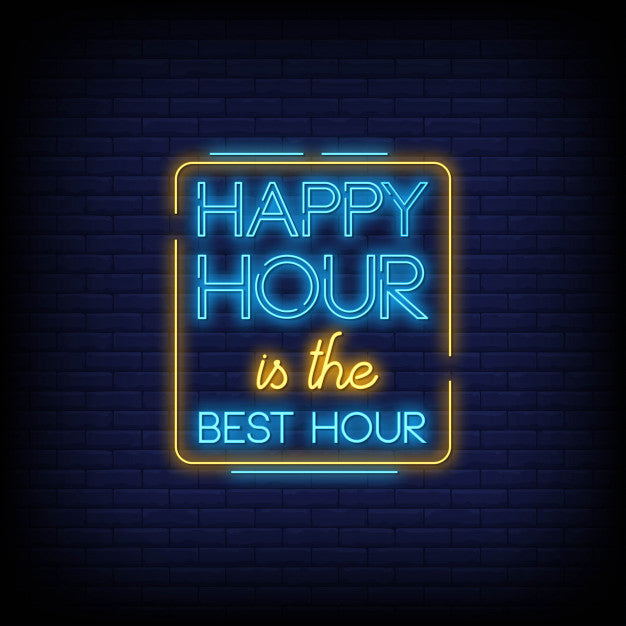 Happy Hour Neon Sign