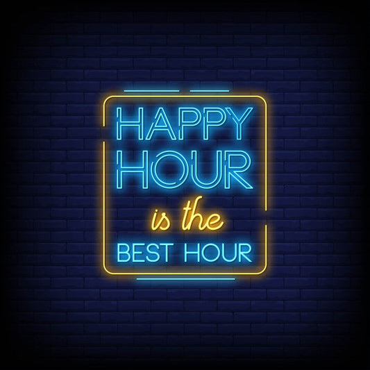 Happy Hour Neon Sign