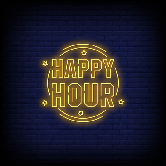 Happy Hour Neon Sign