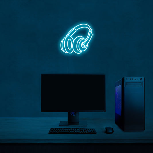 Headphones' LED Neon Lamp