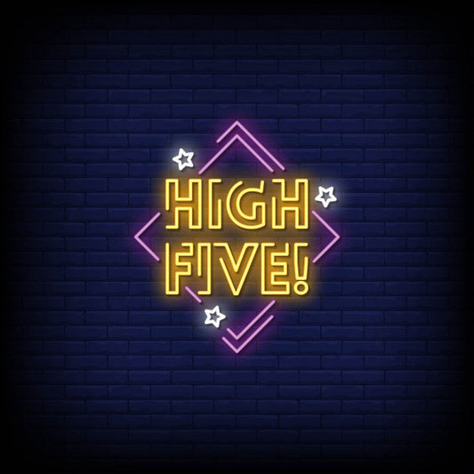 High Five Neon Sign