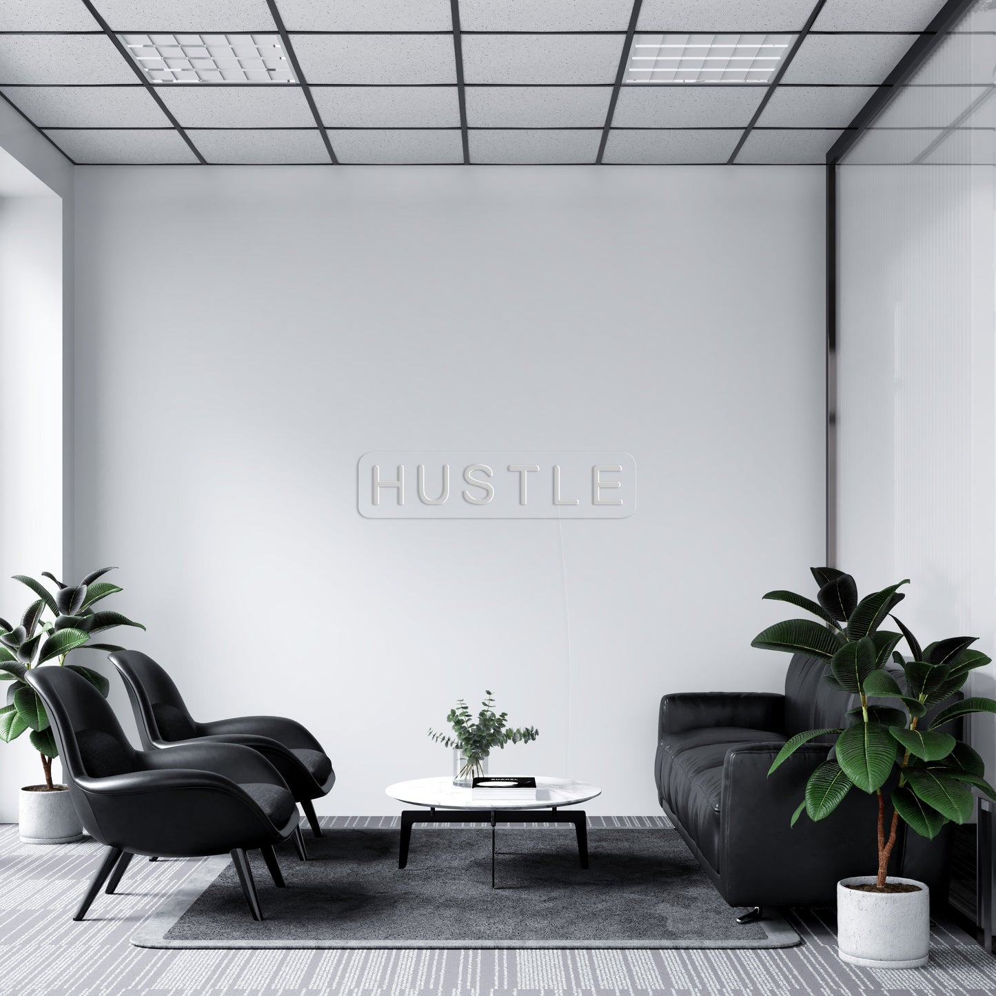 "Hustle" LED Neon Sign