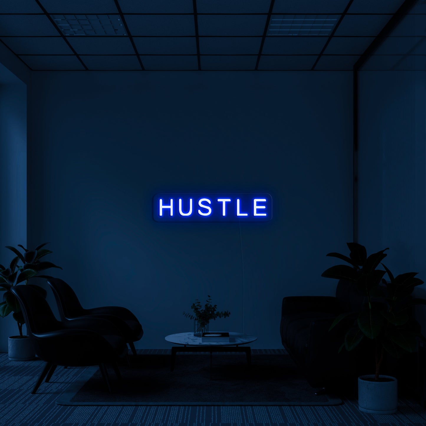 "Hustle" LED Neon Sign