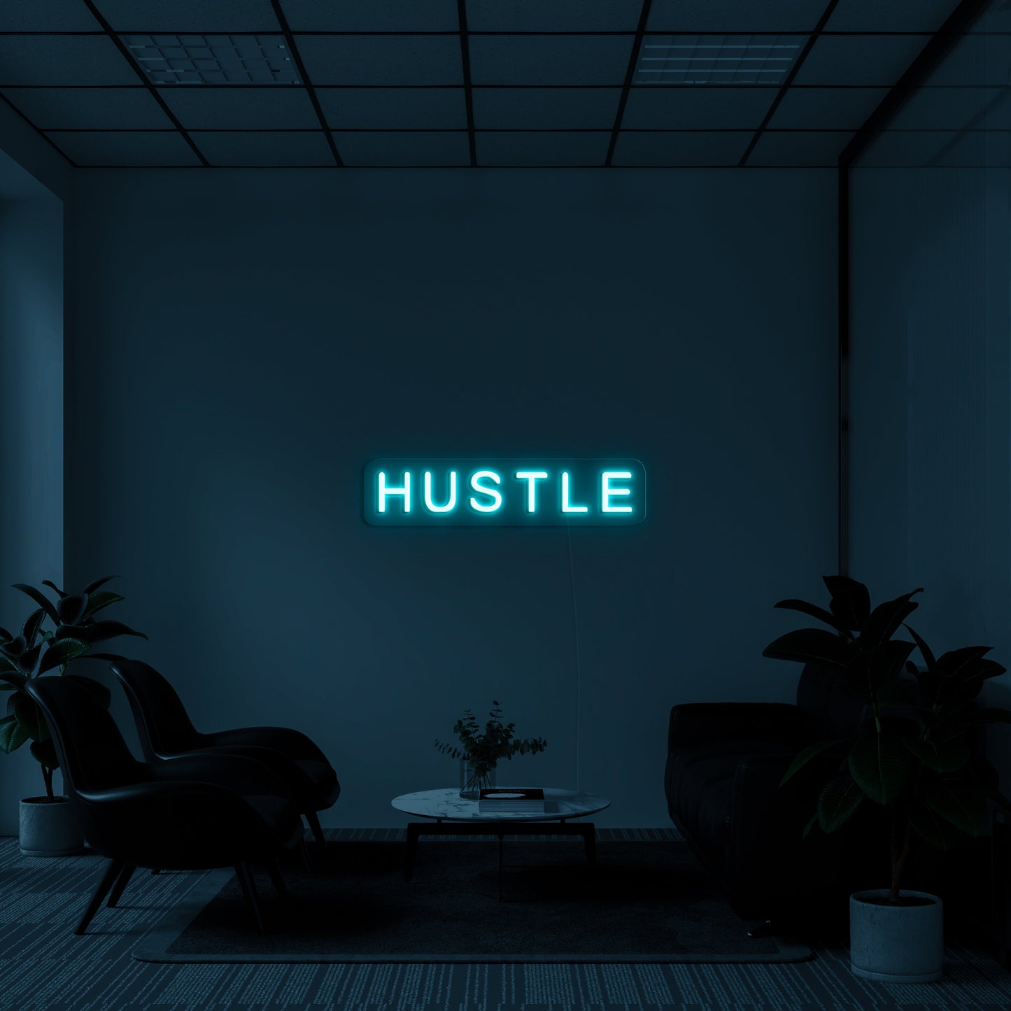 "Hustle" LED Neon Sign