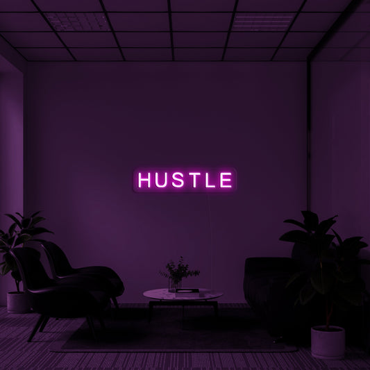 "Hustle" LED Neon Sign