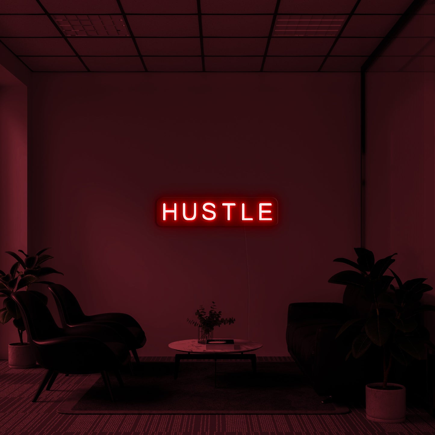 "Hustle" LED Neon Sign