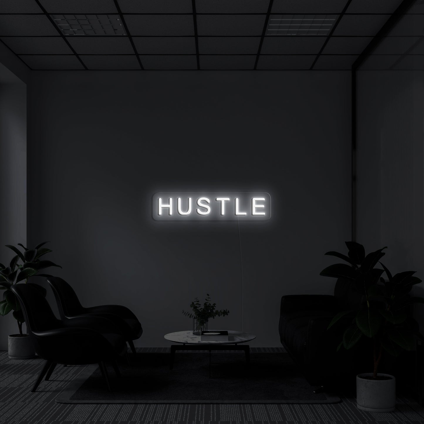 "Hustle" LED Neon Sign