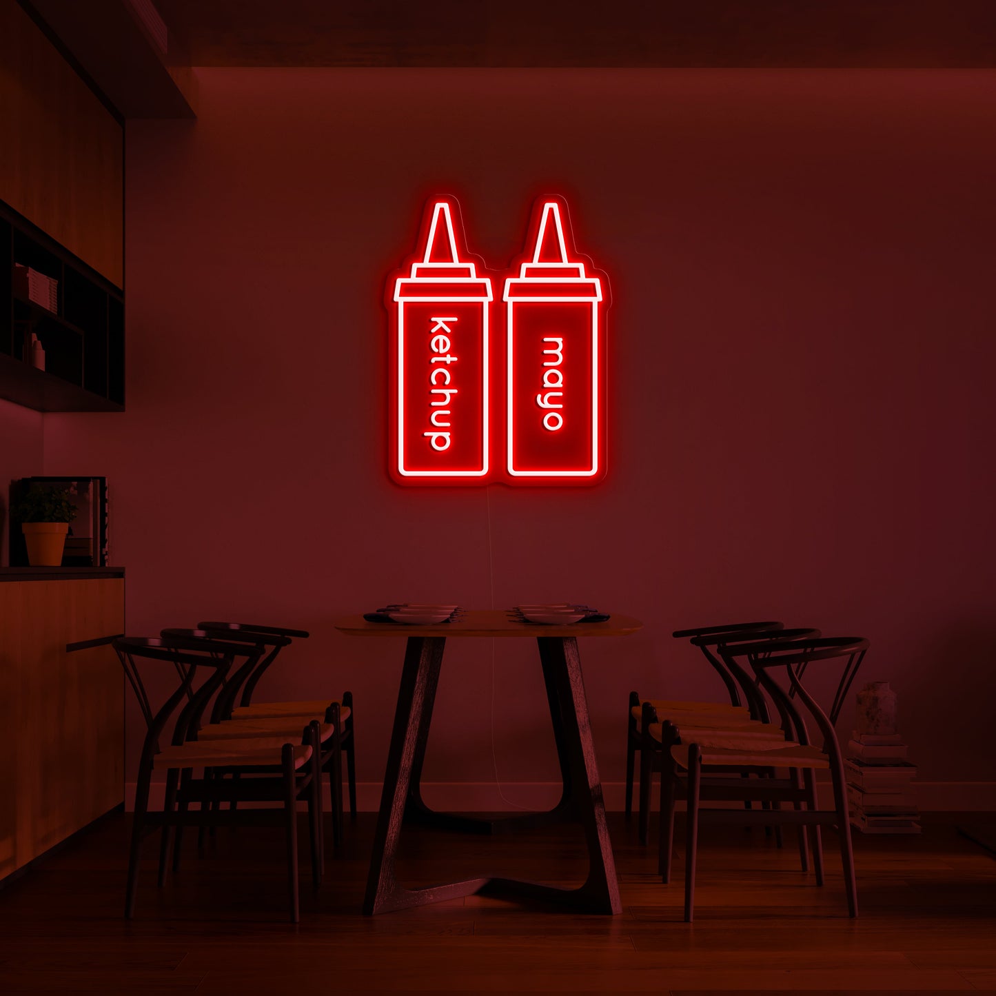 Sign du ketchup et Mayo 'LED