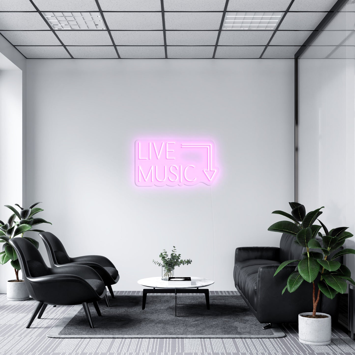 Live Music' LED Neon Sign