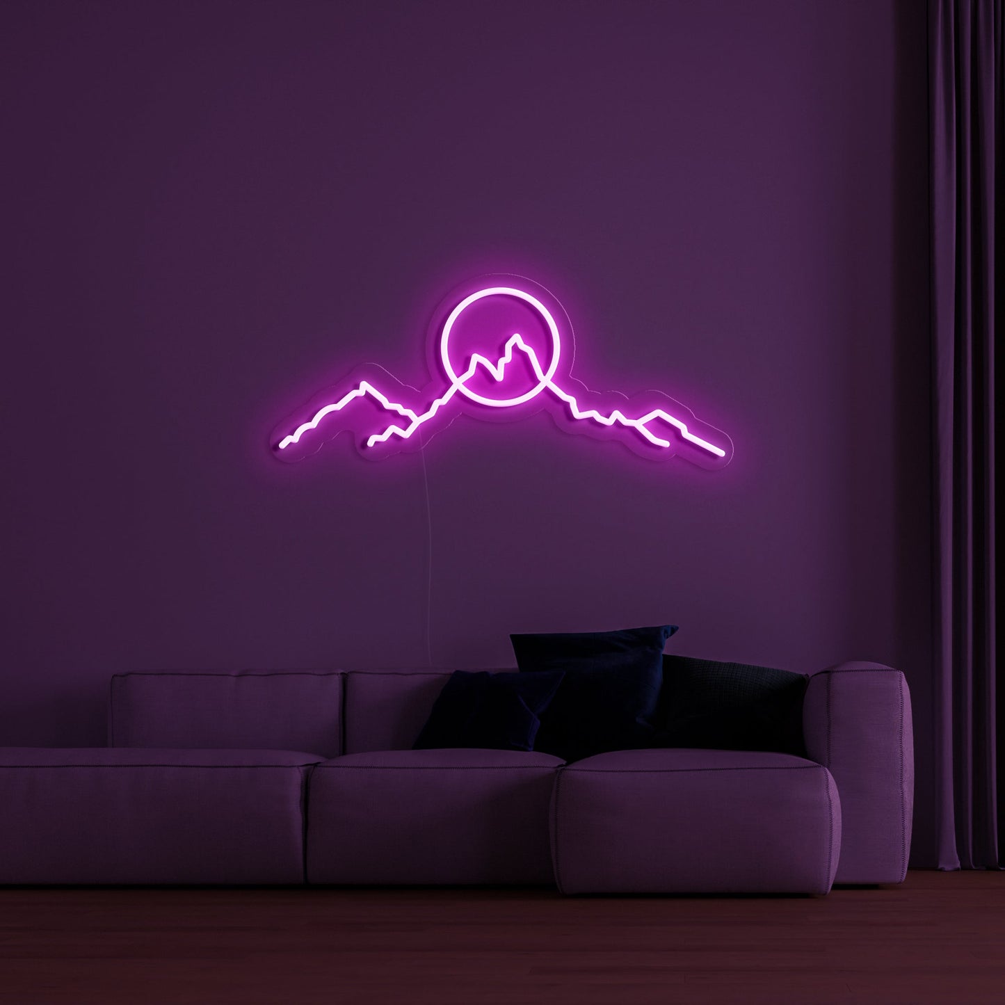 Mountainscape' Neon Sign