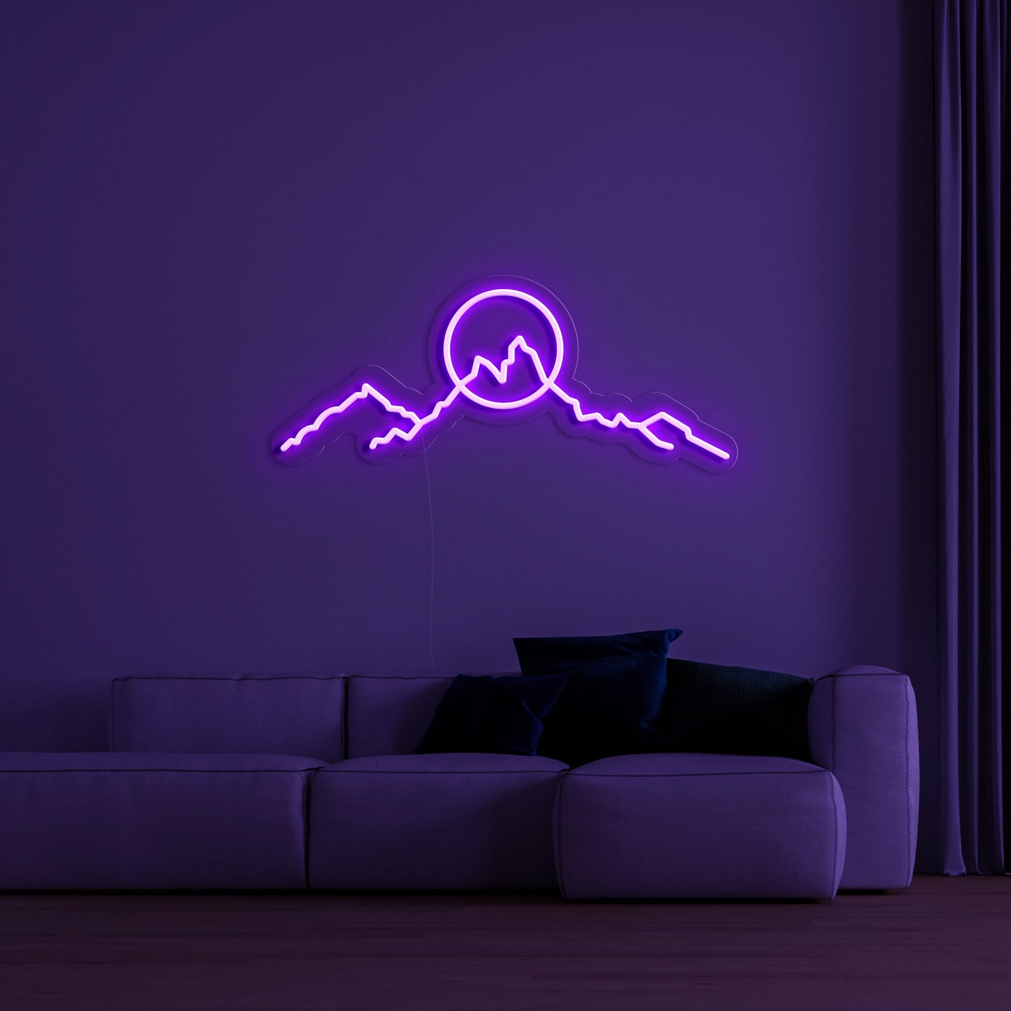 Mountainscape' Neon Sign