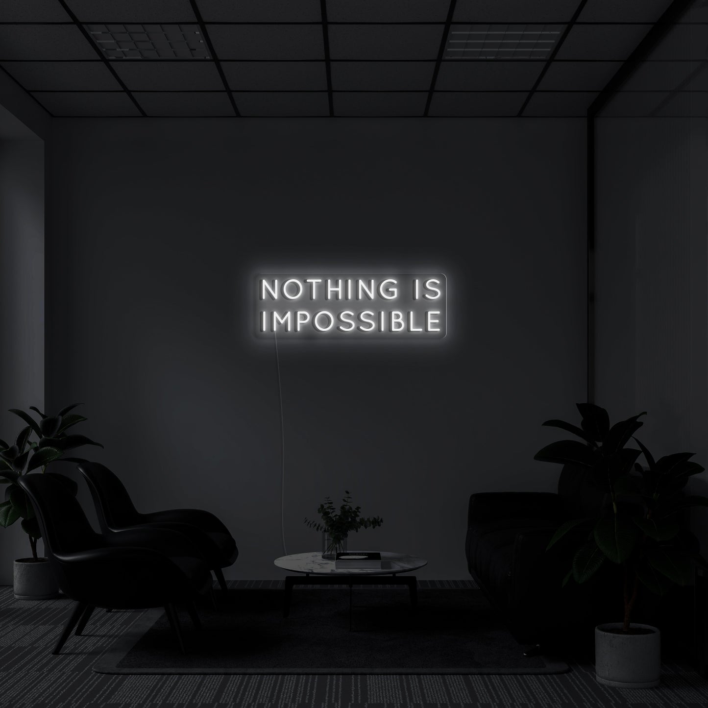 Nothing Is Impossible' LED Neon Lamp