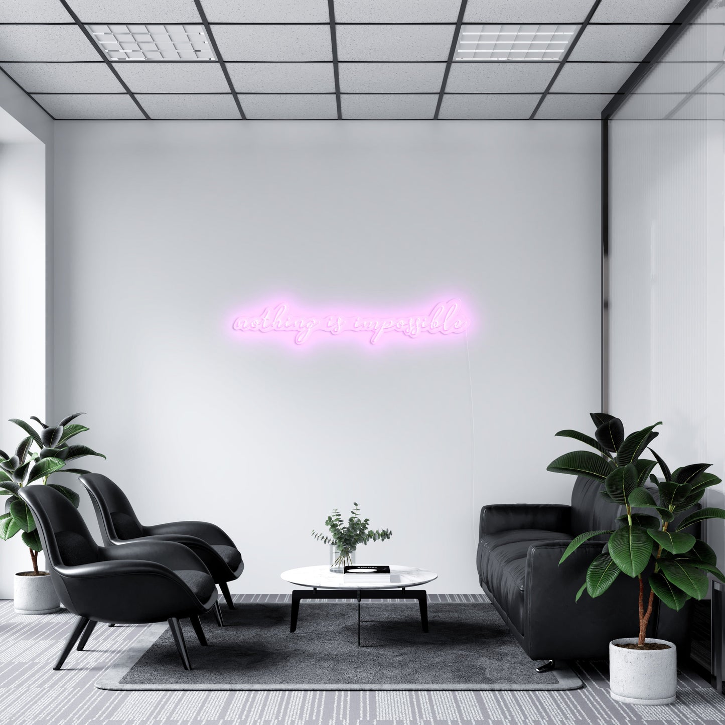 Nothing Is Impossible' Serif LED Neon Sign