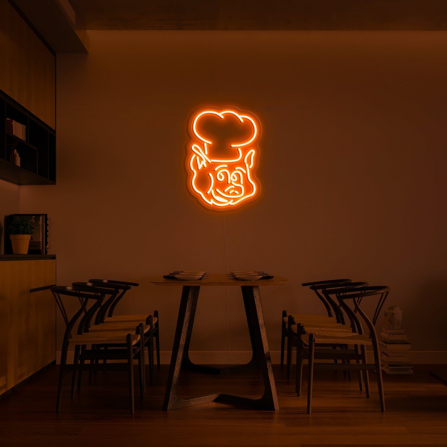 Oink' Neon Sign