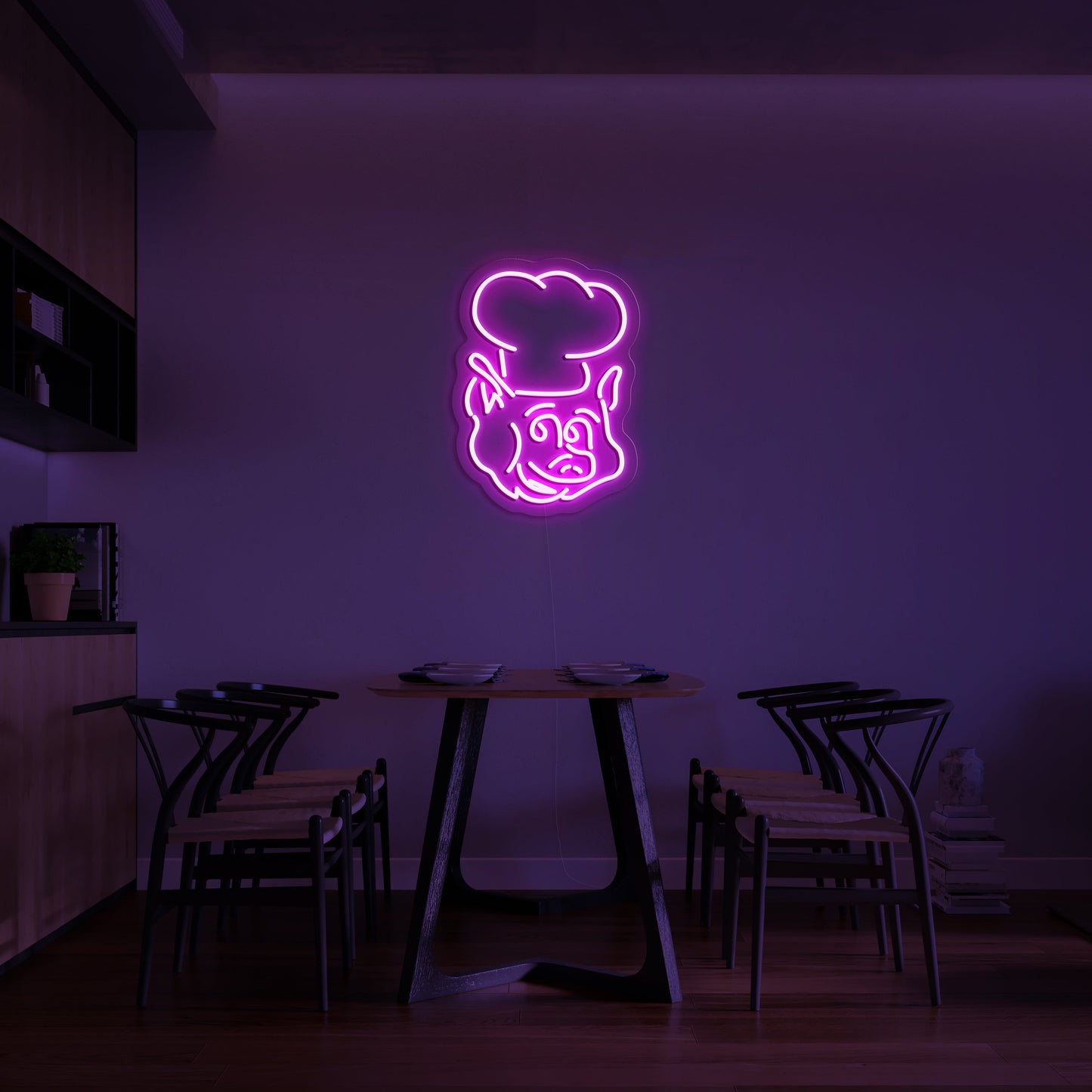 Oink' Neon Sign