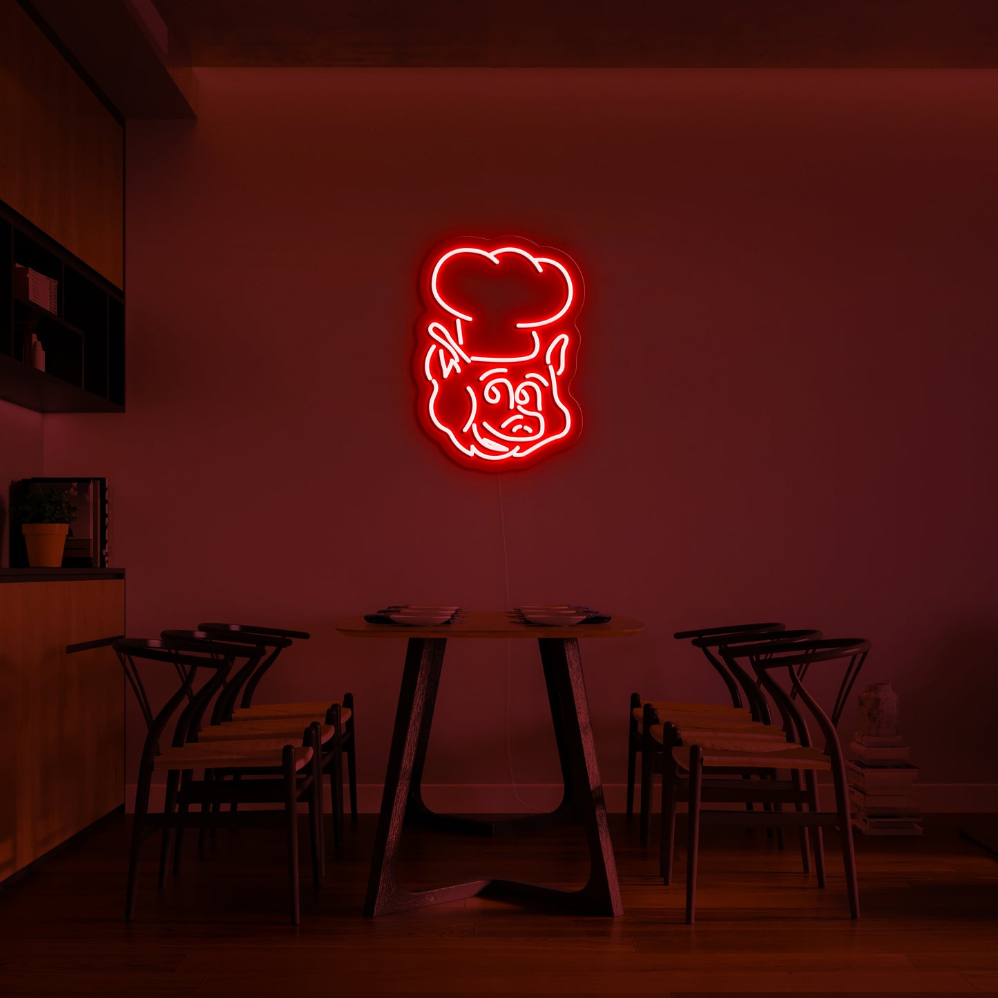 Oink' Neon Sign