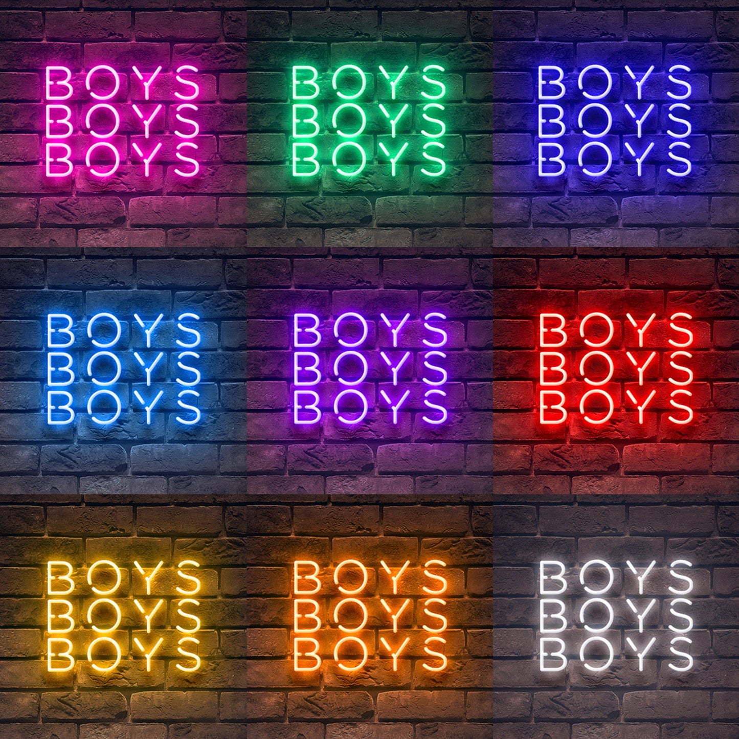 BOYS BOYS BOYS' Neon Verlichting