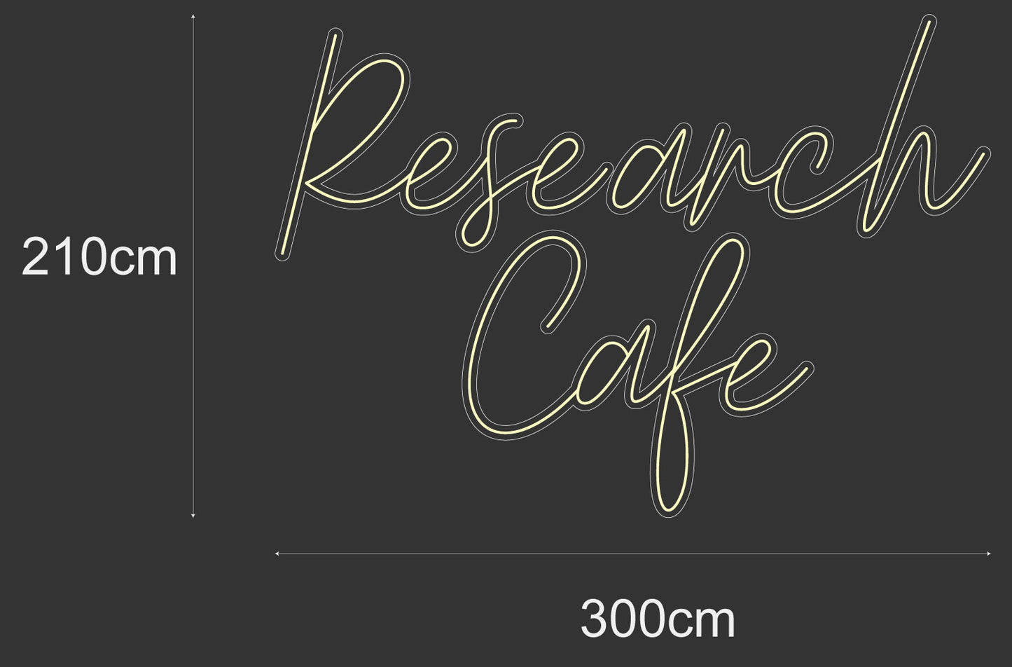 PowerLED Neon Sign (Indoor) - Research Cafe