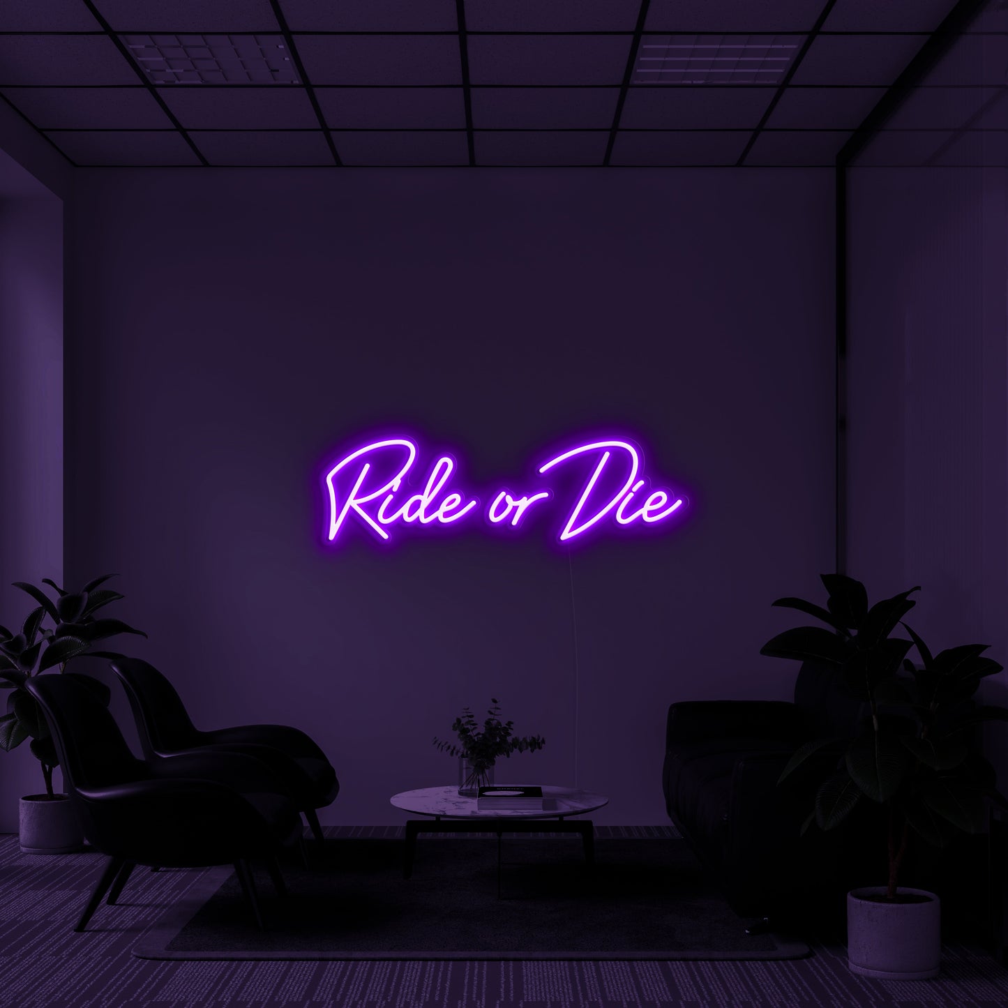 Ride or die' LED Neon Lamp