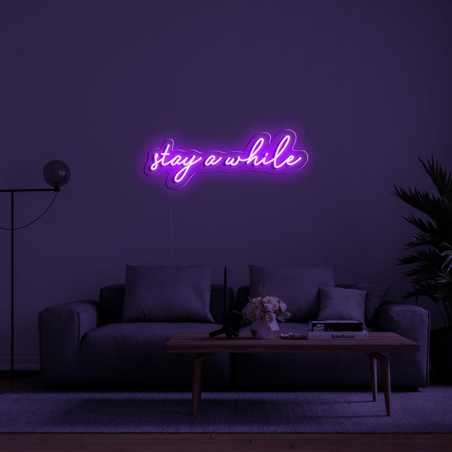 stay a while' LED Neon Verlichting