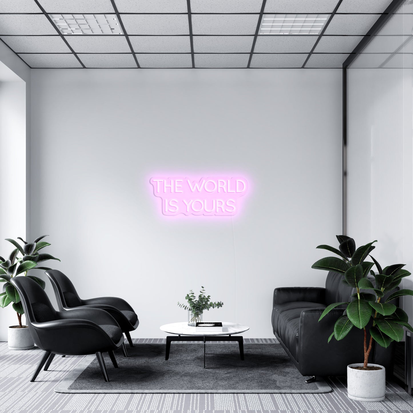 THE WORLD IS YOURS' LED Neon Lamp