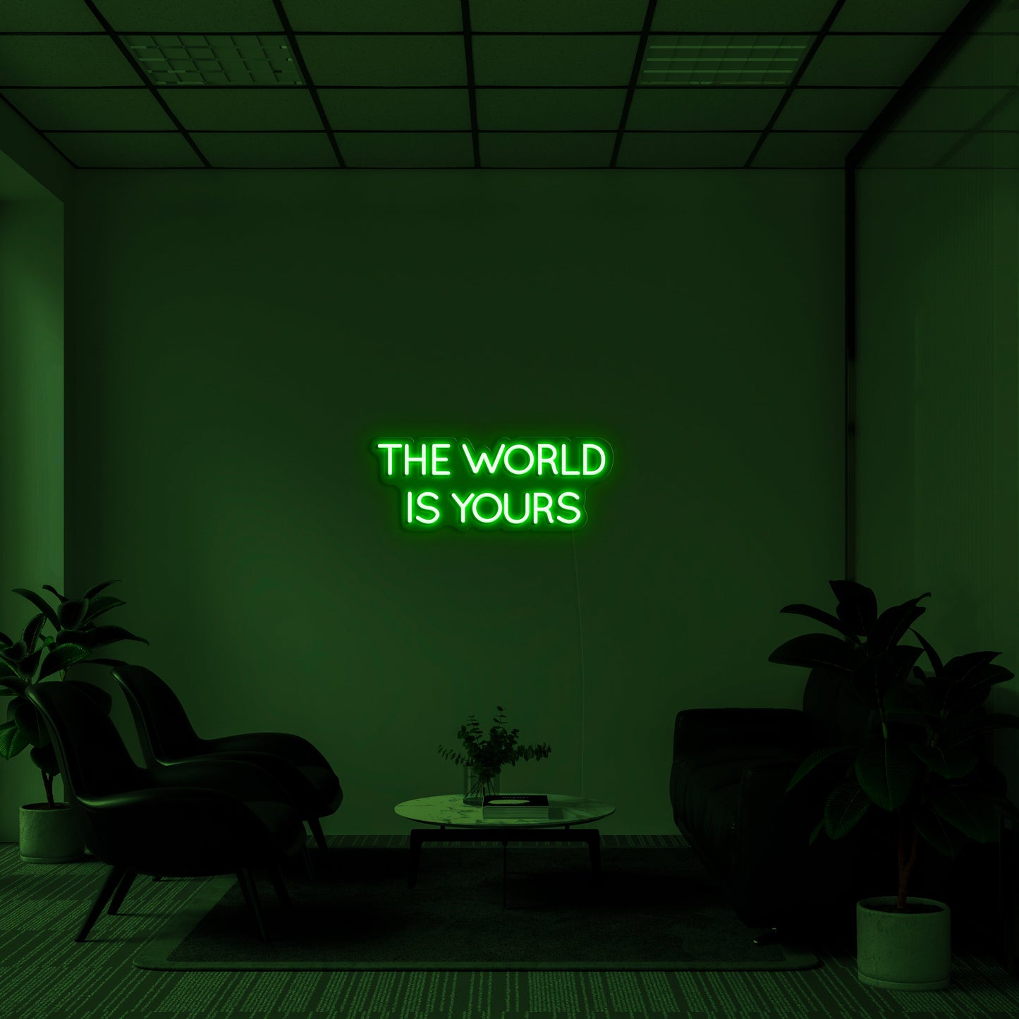 THE WORLD IS YOURS' LED Neon Lamp