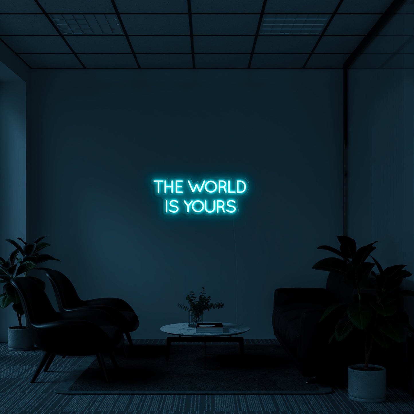 THE WORLD IS YOURS' LED Neon Lamp