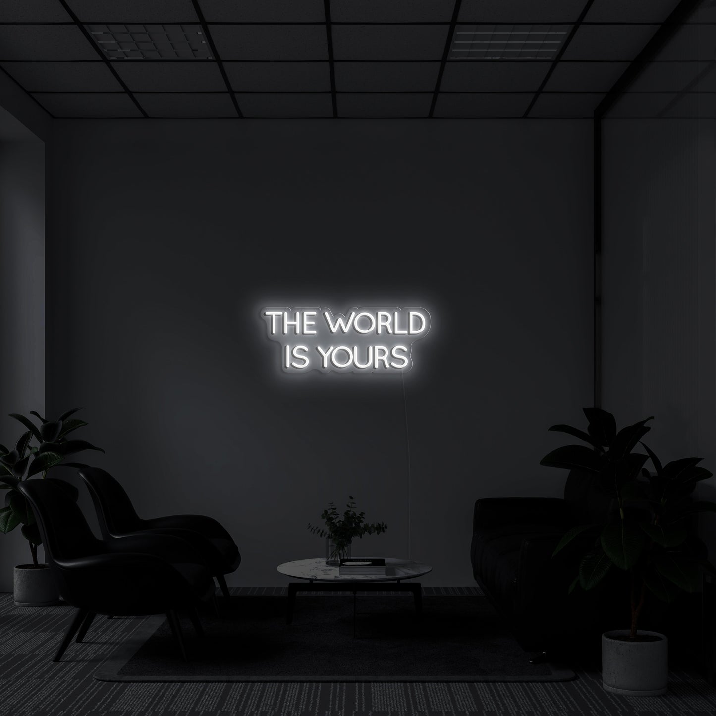 THE WORLD IS YOURS' LED Neon Lamp