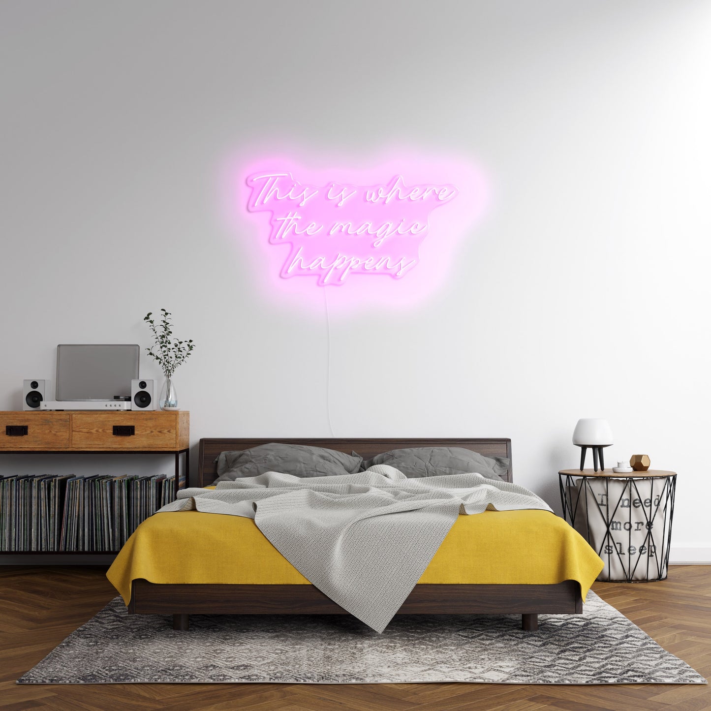 The Magic Happens' LED Neon Lighting