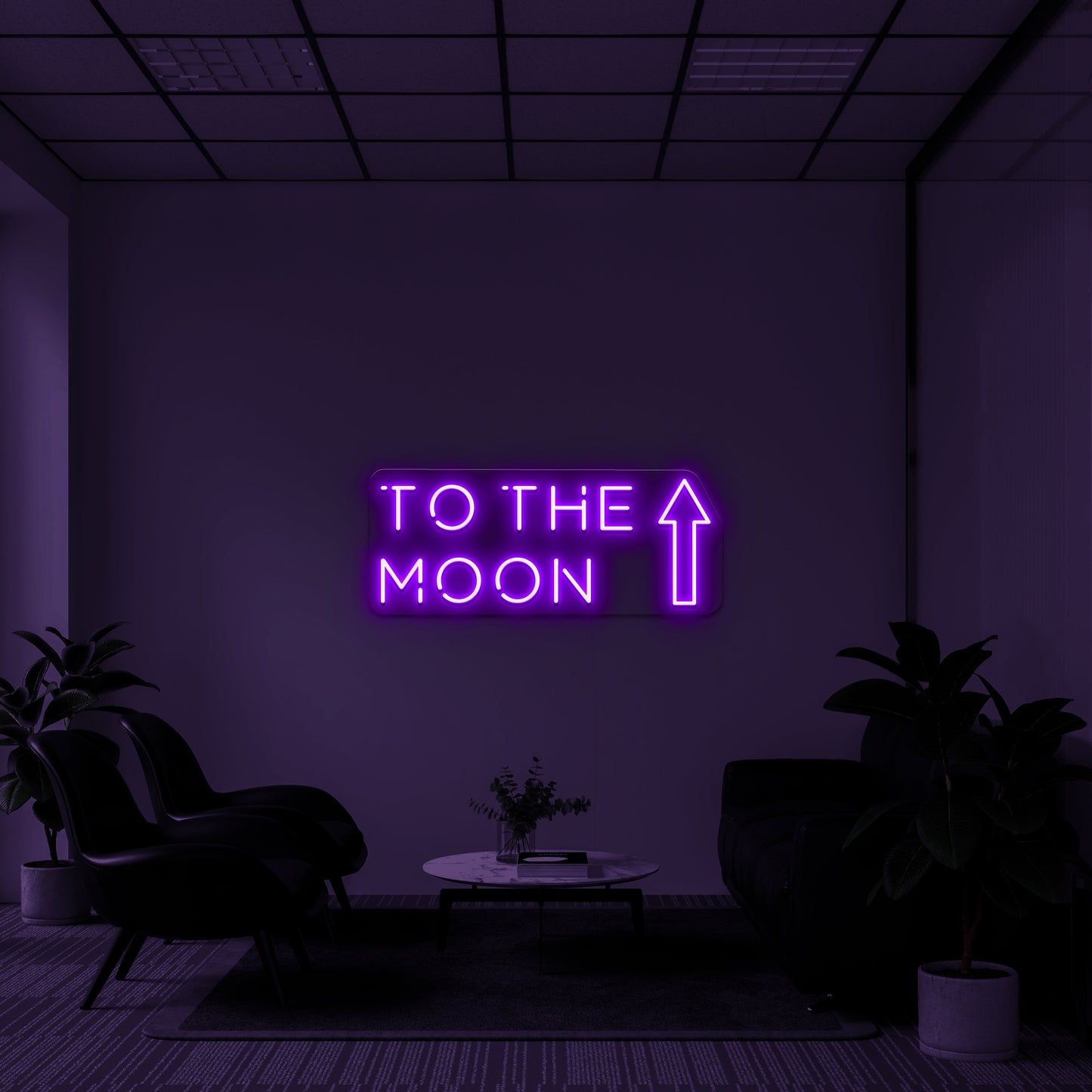 "To the moon" LED Neon Lamp