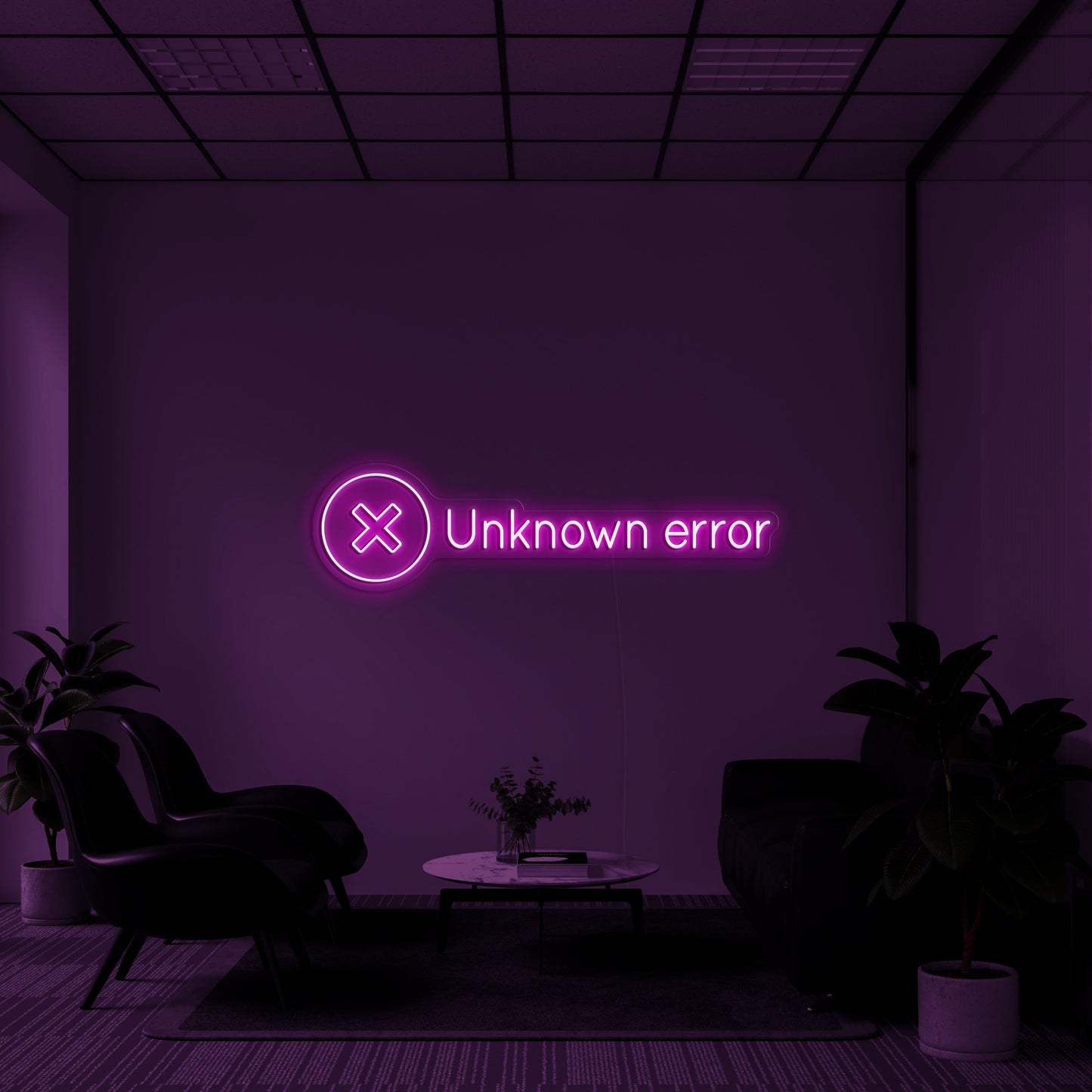 Unknown Error' Neon Lamp