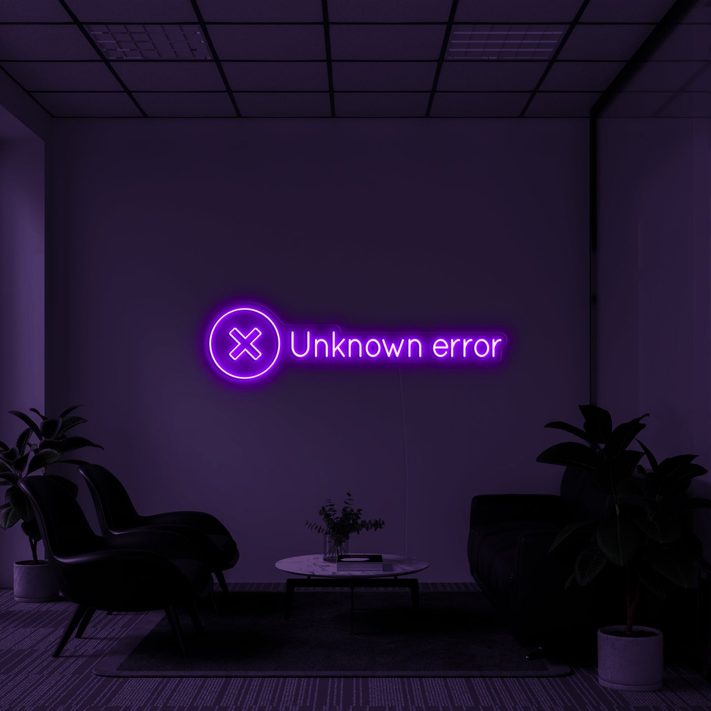 Unknown Error' Neon Lamp