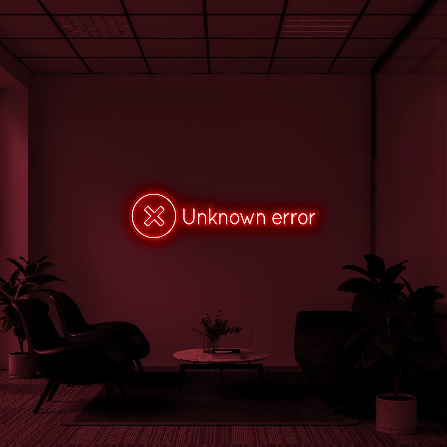 Unknown Error' Neon Lamp