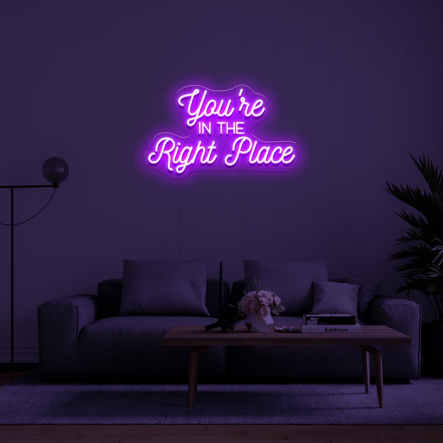 You're In The Right Place' Neon Lamp